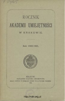 Rocznik Akademii Umiejętności w Krakowie.