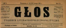 Głos : tygodnik literacko-społeczno-polityczny 1891 N.9