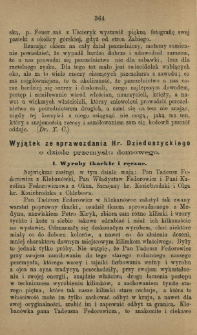 Wyjątek ze sprawozdania Hr. Dzieduszyckiego o dziale przemysłu domowego