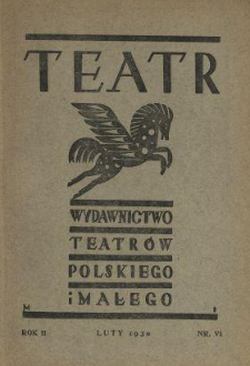 Teatr : wydawnictwo Teatru Polskiego 1929/1930 N.1