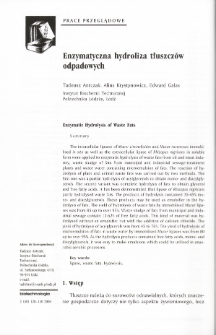Enzymatic Hydrolysis of Waste Fats