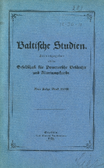 Baltische Studien. Neue Folge Bd. 28 (1926)