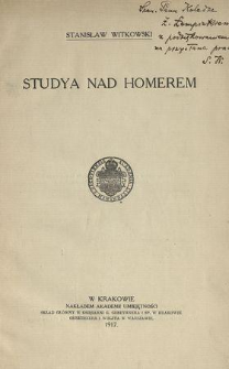 Studya nad Homerem