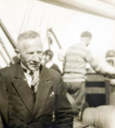 Jerzy Ruszkowski and Kazimierz Demel on research ship "Ewa"