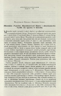 Hybrids of Populus Maximowiczii Henry and the results of their cultivation in K&oacute;rnik