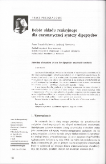 Selection of reaction system for dipeptides enzymatic synthesis