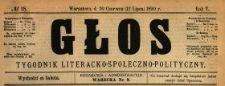 Głos : tygodnik literacko-społeczno-polityczny 1890 N.28