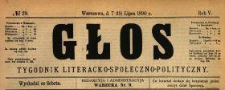 Głos : tygodnik literacko-społeczno-polityczny 1890 N.29