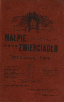 Małpie Zwierciadło : tygodnik społeczny i literacki 1903 N.3