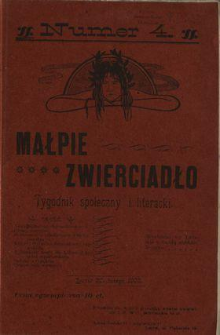 Małpie Zwierciadło : tygodnik społeczny i literacki 1903 N.4
