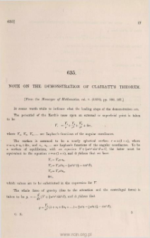Note on the demonstration of Clairaut's theorem