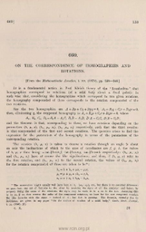 On the correspondence of homographies and rotations