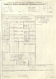 Miesięczny wykaz spostrzeżeń meteorologicznych. Marzec 1979