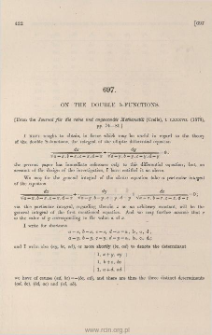 On the double &thetasym;-functions
