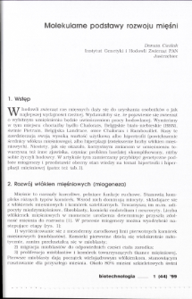 Molekularne podstawy rozwoju mięśni