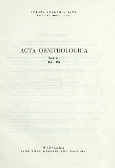 Acta Ornithologica ; t. 12