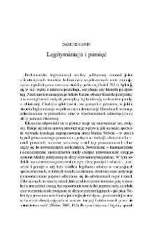 Legitymizacja i pamięć