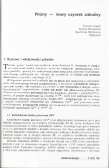 Priony - nowy czynnik zakaźny