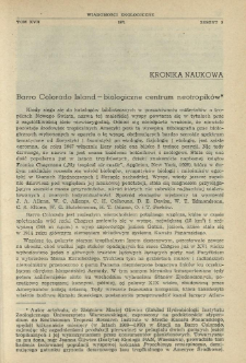Barro Colorado Island - biologiczne centrum neotropik&oacute;w