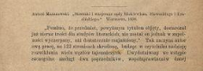 [Recenzja:] Antoni Mazanowski "Stosunki i wzajemne sądy Mickiewicza, Słowackiego i Krasińskiego". Warszawa, 1890