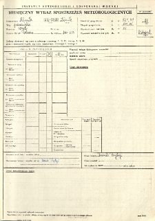 Miesięczny wykaz spostrzeżeń meteorologicznych. Listopad 1988