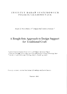 A rough-sets approach to design support for traditional craft