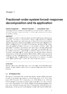 Fractional-order system forced-response decomposition and its application