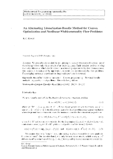 An alternating linearization bundle method for convex optimization and nonlinear multicommodity flow problems