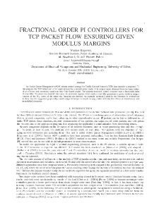 Fractional order PI controllers for TCP packet flow ensuring given modulus margins