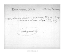 Dziekanow Polski. Files of Warsaw district in the Middle Ages. Files of Historico-Geographical Dictionary of Masovia in the Middle Ages