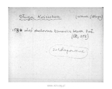 Dluga Koscielna. Files of Warsaw district in the Middle Ages. Files of Historico-Geographical Dictionary of Masovia in the Middle Ages