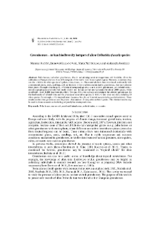 Greenhouses &ndash; urban biodiversity hotspot of alien Oribatida (Acari) species