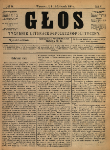 Głos : tygodnik literacko-społeczno-polityczny 1890 N.46