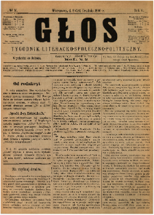 Głos : tygodnik literacko-społeczno-polityczny 1890 N.51