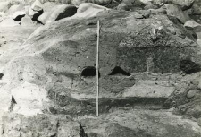 Tak zwany grobowiec Mieszka Starego i Mieszka Mieszkowica, badania 1988, przekrój