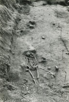 Grób 2-88, pochówek - szkielet, we wkopie grobowym