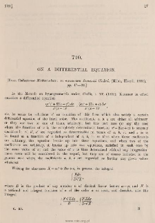 On a differential equation
