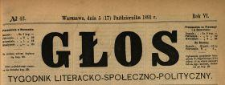 Głos : tygodnik literacko-społeczno-polityczny 1891 N.42