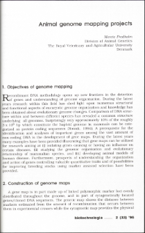 Animal genome mapping projects