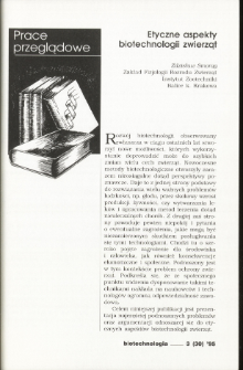 Ethical aspects of animal biotechnology