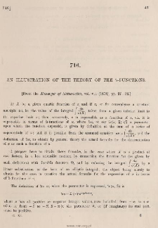 An illustration of the theory of the &zeta;-functions