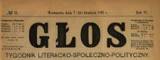 Głos : tygodnik literacko-społeczno-polityczny 1891 N.51
