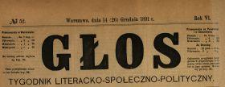 Głos : tygodnik literacko-społeczno-polityczny 1891 N.52