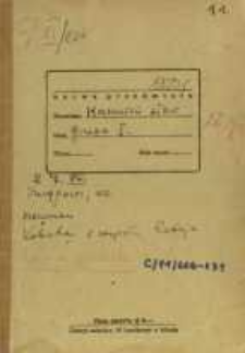 Zeszyty z badań gwarowych; C/11