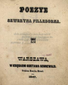 Poezye Seweryna Filleborna.