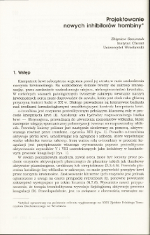 Design of new thrombin inhibitors