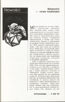 Rybozymy&mdash; nowe możliwości