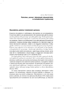 Państwo, prawa i obowiązki obywatelskie w świadomości społecznej