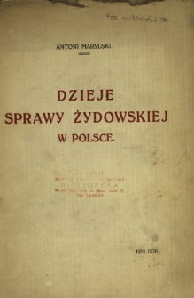 Dzieje sprawy żydowskiej w Polsce