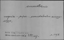 Kartoteka Słownika Łaciny Średniowiecznej; ammotio - animadvertio